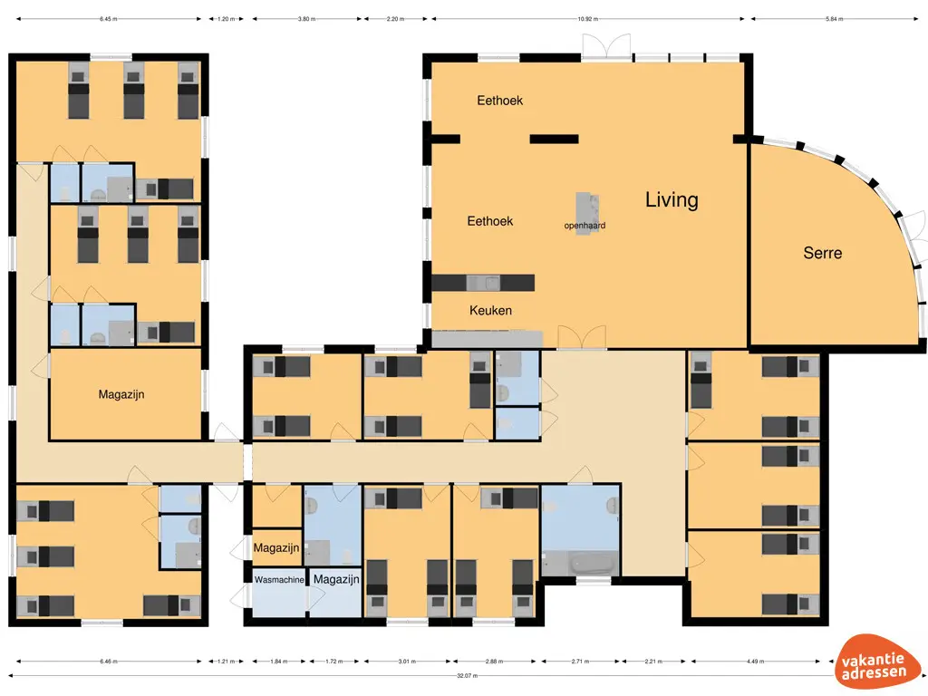 Ferienwohnung in De Bult (Friesland) für 20 Personen.